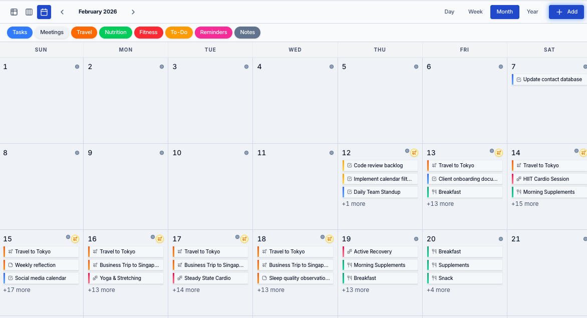 Orchestration Hub — calendar and task coordination